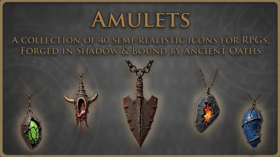 Amulets - 2D Semi Realistic Assets