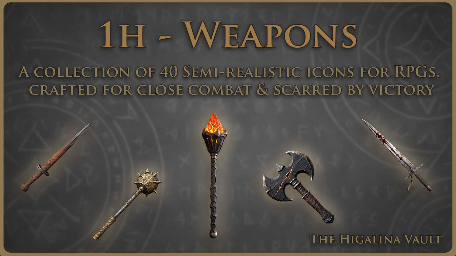 1h Weapons - 2D Semi Realistic Assets